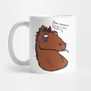 horse with a cigarette Mug